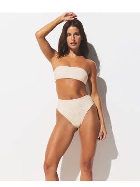 Skims signature swim high waisted swim bottom crocodile egret print
